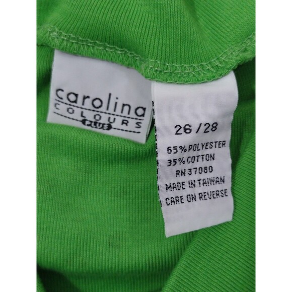 Carolina Colours Plus Womens 3X Green Black Polkadot Blouse Chic Stylish - Picture 6 of 11